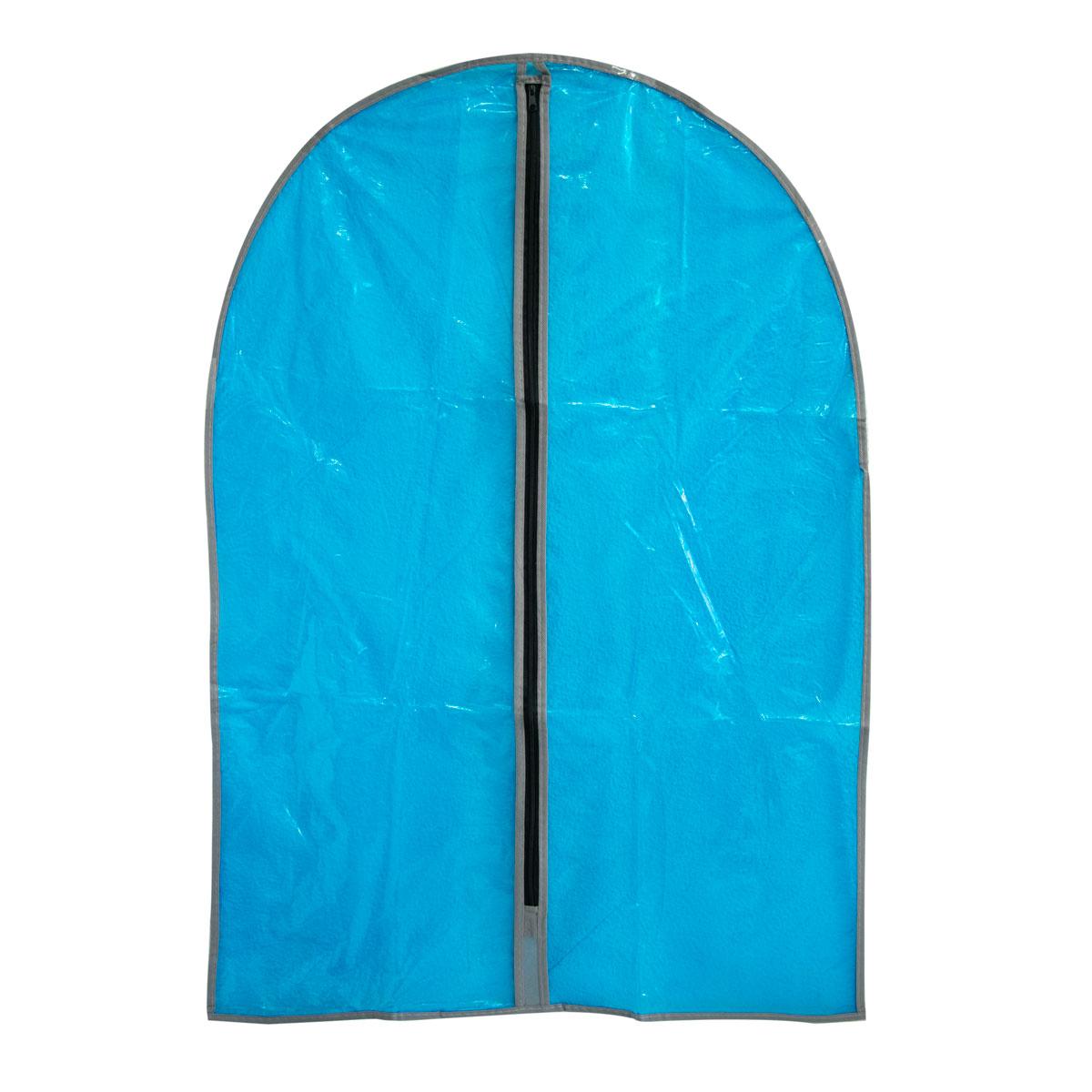 Чехол на одежду на молнии Синий "AI JIA - Garment bag" 87х60 см, чехол для хранения вещей (чохол на одяг) (VF) - фото 4 - id-p1936448726