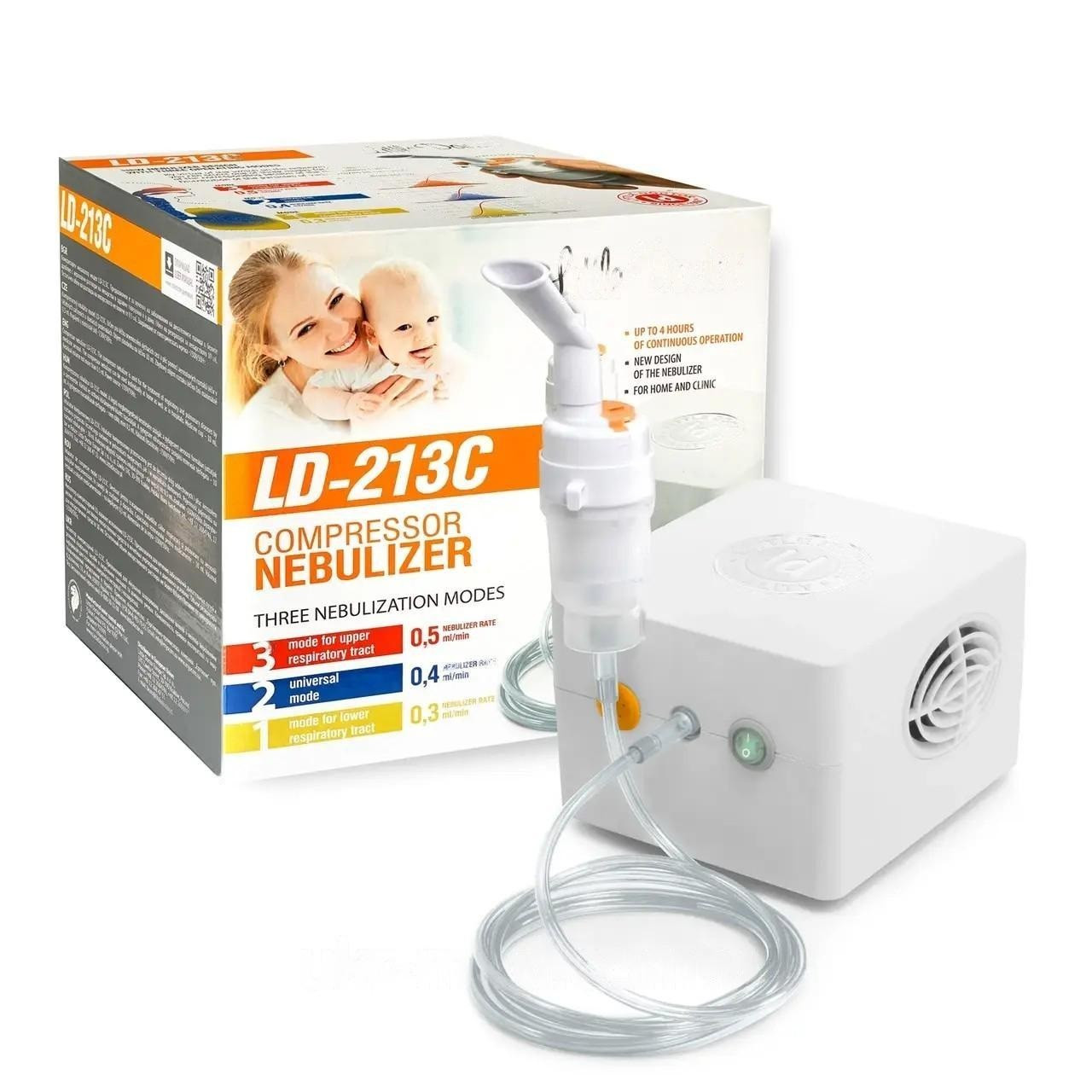 Інгалятор — небулайзер LD-213C компресорний для дітей і дорослих, фото 1