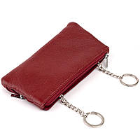 Ключница-кошелек с кармашком женская ST Leather 19352 Бордовая высокое качество