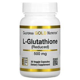 L-глутатіон відновлена форма California Gold Nutrition, 500 мг 30 вегетаріанських капсул