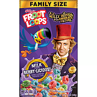 Сухі сніданки Froot Loops Wonka Magic Milk з ягідним смаком 348g