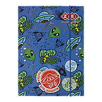 /Папка для зошитів UFO картонна на гумці В5+ (175х240х25мм) KIDS Line
