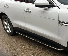 Бокові пороги ОЕМ (2 шт) для Jaguar F-PACE 2016- рр