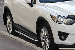 Бокові пороги KB001 (нерж) 51 мм для Mazda CX-3 2015-2024 рр