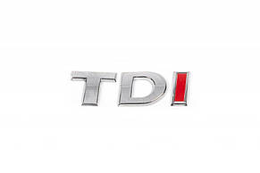 Напис TDI (косою шрифт) TD - хром, I - червона для Volkswagen Golf 6