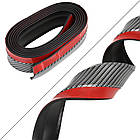 Молдинг на бампер (250х6 см) SAMURAI CARBON / Гумова губа на передній бампер / Молдинг автомобільний, фото 6