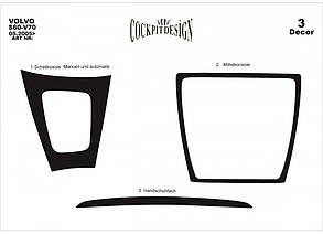 Накладки на панель (додаток, 2005-2009) дерево для Volvo S60 рр