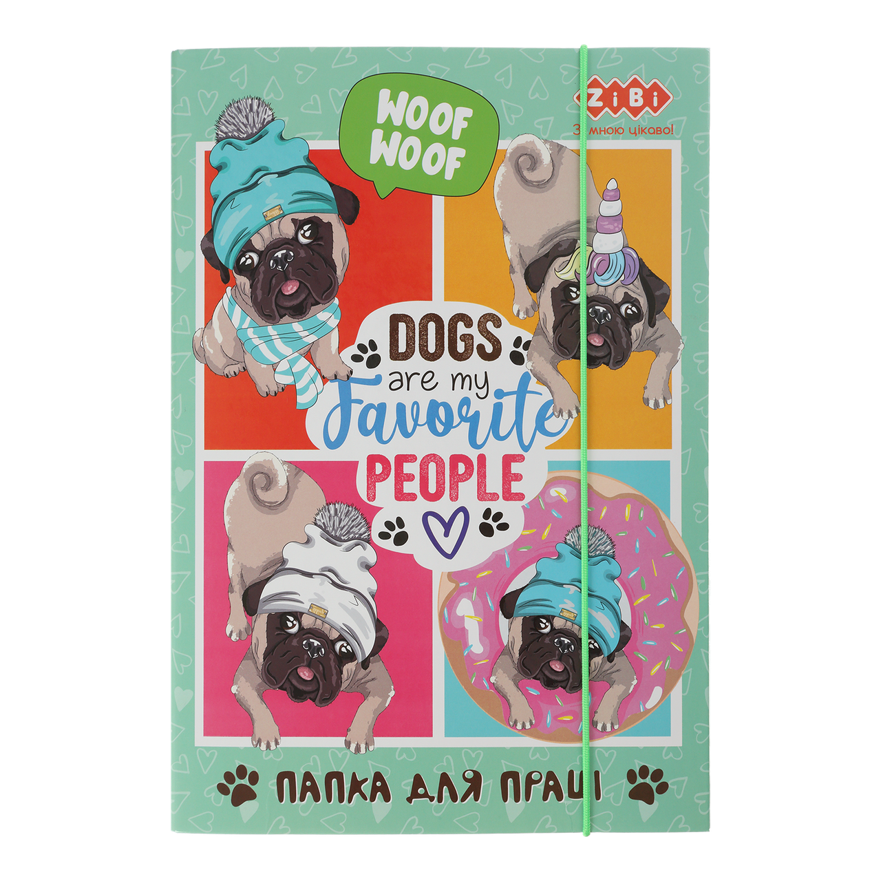 /Папка для праці LOVELY DOG картонна на гумці А4+ (300*212*28 мм) KIDS Line