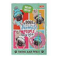 /Папка для праці LOVELY DOG картонна на гумці А4+ (300*212*28 мм) KIDS Line