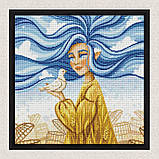 Алмазна мозаїка/вишивка Незалежна красуня 40*40 см Ідейка AMO 7548, фото 4