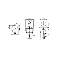 Вимикач KCD1-101N-5H, зелений