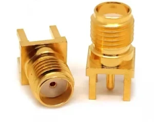 Гніздо на плату позолочене SMA,  1.6mm