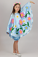 Детский карнавальный костюм Весна-Лето №1 (голубой) для девочки, на рост 110 см (5-6 лет)