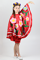 Детский карнавальный костюм Весна-Лето №1 (красный) для девочки, на рост 110 см (5-6 лет)