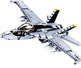 Конструктор Sluban M38-B0928 Винищувач-бомбардильник F-18, військовий літак, 682 деталі, фото 4