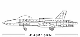 Конструктор Sluban M38-B0928 Винищувач-бомбардильник F-18, військовий літак, 682 деталі, фото 8