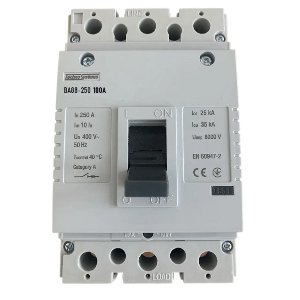 Автоматичний вимикач 100А ВА88-250 3Р 35кА Techno Systems