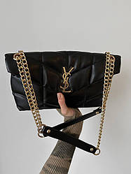 Жіноча сумка Ів Сен Лоран чорна Yves Saint Laurent Black Puffer