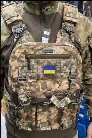 Плитоноска QRS Cordura з верхнім скиданням тактичний жилет Піксель Legion