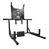 Турнік з Гумовими ручками з рамкою, бруси 4 в 1 домашній розбірний настінний (на стіну) для будинкуСР, фото 2