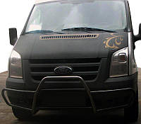 Кенгурятник с усами WT021 (2006-2014, нерж.) для Ford Transit