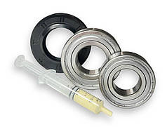 Комплект підшипників SKF і сальник для пральної машинки Samsung (6203+6204+25*50.55*10/12)