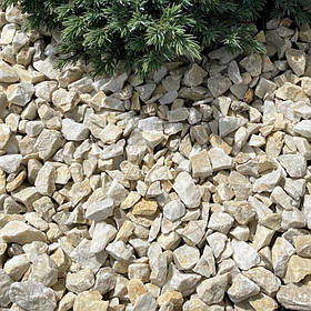 Крихта мармурова біло-кремова для клумб та ландшафтного дизайну (ціна за 1 кг від 1 тони)