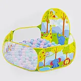 Дитячий сухий басейн із кульками манеж ігровий будиночок GIRAFFE TENT 120 х 60 х 74 + 100 куль у комплекті, фото 4
