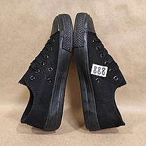 ЗНИЖКА! 38р (24см) Конверси ЧОРНІ кросівки кеди в стилі Converse all star, фото 3