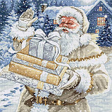 Санта з подарунками Набір для вишивання хрестом Luca-S BU5034