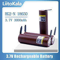 Високострумовий Акумулятор 18650 Liitokala Lii HG2 3000 mAh, з клемами, пелюстками під паяння 20А Original, Lithium,