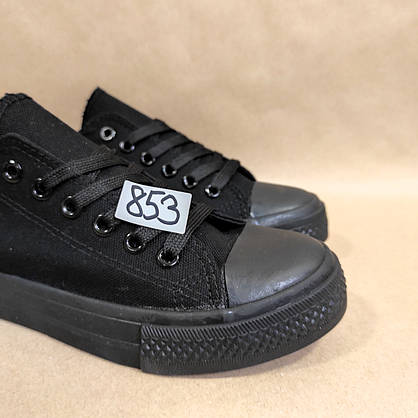 ЗНИЖКА! 37р (23,5см) Конверси ЧОРНІ кросівки кеди в стилі Converse all star, фото 3