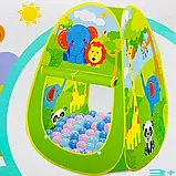 Ігровий будиночок, Палатка дитяча GIRAFFE TENT 70 х 70 х 92 см, 100 куль у комплекті, фото 2