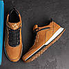 Чоловічі шкіряні кросівки (натуральна шкіра), чоловіче взуття весна осінь, рижі кроси для чоловіків. Розмір: 40 41 42 43 44 45, фото 2