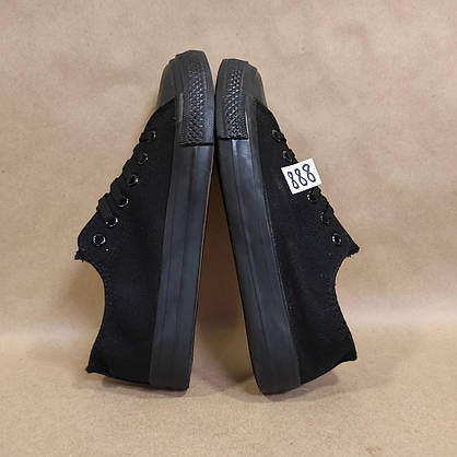 ЗНИЖКА! 38р (24см) Конверси ЧОРНІ кросівки кеди в стилі Converse all star, фото 3