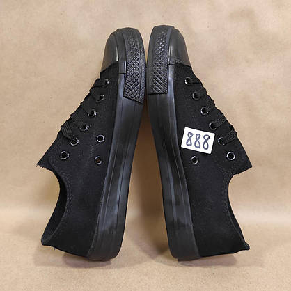 ЗНИЖКА! 38р (24см) Конверси ЧОРНІ кросівки кеди в стилі Converse all star, фото 4