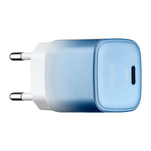 МЗП Hoco C101A single port PD20W charger ( EU ) Ice Blue, фото 1