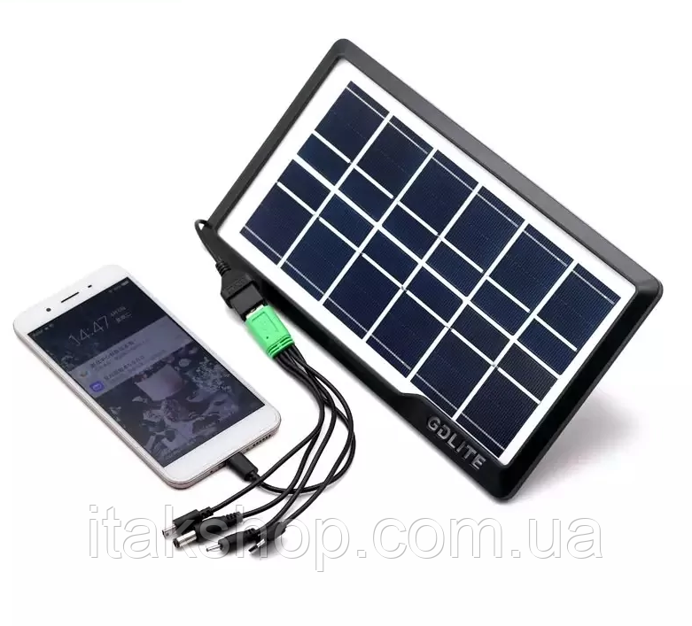 Зарядний пристрій на сонячній батареї Solar panel Gdlite GD-035wp 7V 3.5W