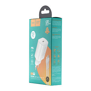 МЗП Hoco N22 Jetta PD25W charger set ( C to iP ) ( EU ) White, фото 3