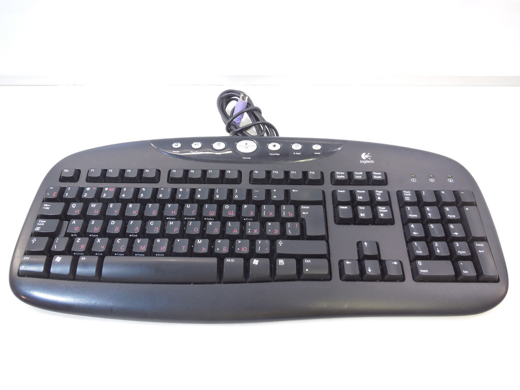 Клавиатура проводная PS/2 Logitech Y-SU61 черный бу (ID#1936527982 ...