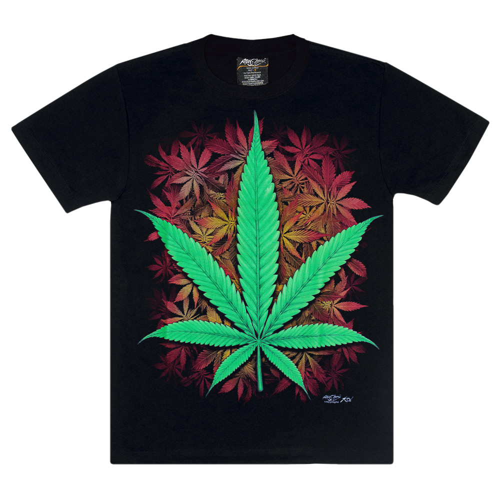 Футболка Cannabis  (big sheet) (Rock Chang, High Definition HD, glow in the dark), Розмір M