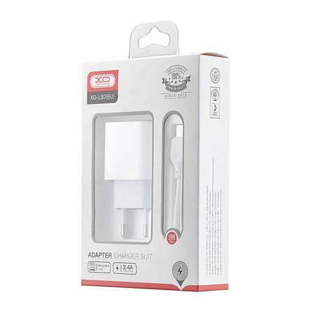 МЗП XO L97 A + C dual port Home charger with Micro cable ( NB210 ) White, фото 3
