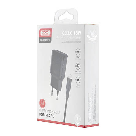 МЗП XO L92D ( EU ) QC3.0 18W with Micro cable ( NB111 ) BLack, фото 3