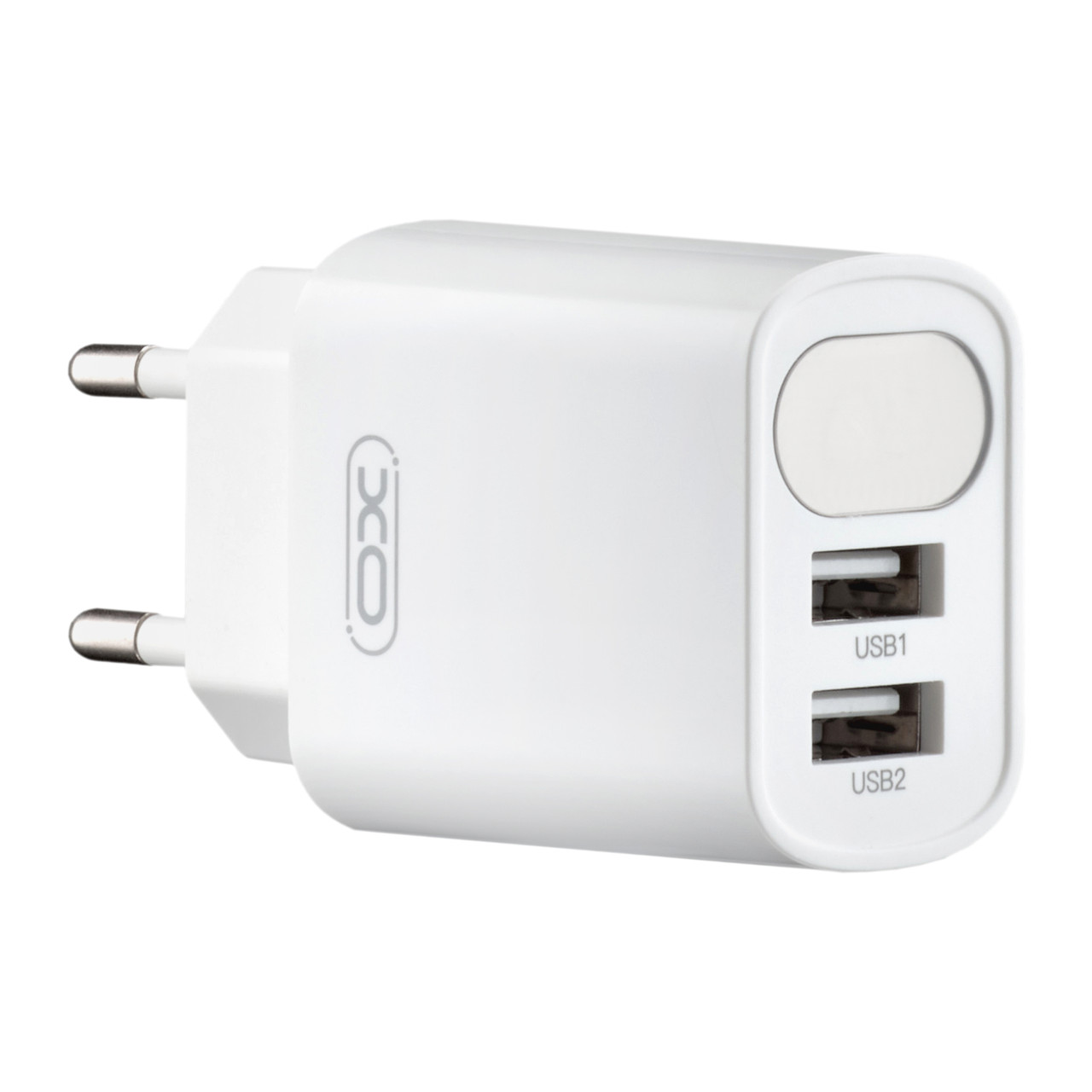 МЗП XO L95 ( EU ) Digital Display Dual USB 2.4A Home Charger White