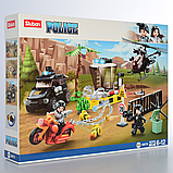 Конструктор SLUBAN M38-B0772 Обмежений контрольний пункт, Поліція, Поліцейська машина, 373 деталі, фото 2