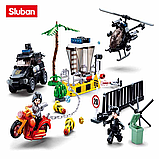 Конструктор SLUBAN M38-B0772 Обмежений контрольний пункт, Поліція, Поліцейська машина, 373 деталі, фото 5