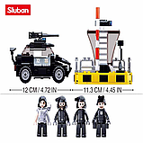 Конструктор SLUBAN M38-B0772 Обмежений контрольний пункт, Поліція, Поліцейська машина, 373 деталі, фото 6