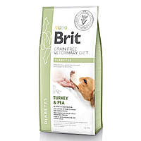 Корм для собак при сахарном диабете Brit Grain Free Veterinary Diet Diabetes Turkey & Pea 12 кг (138336)