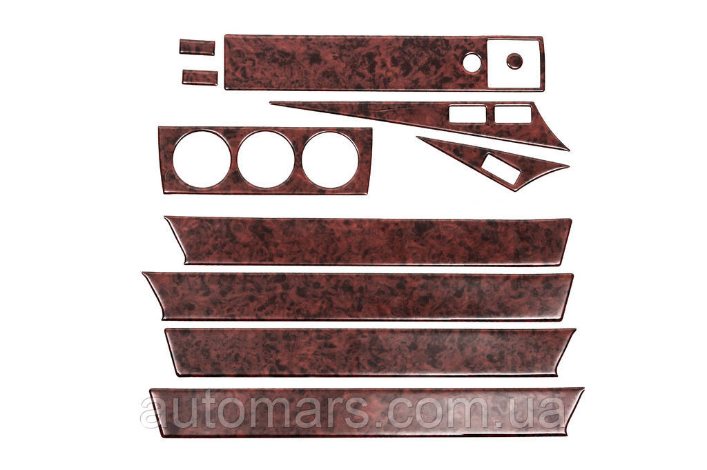 Накладки на панель (11 дет.) дерево для Mercedes W201 (190) 1982-1993 рр, фото 1