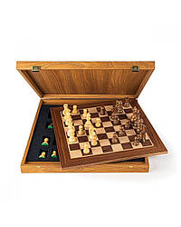Набір дерев'яних шахів Manopoulos з шаховими фігурами Staunton, шахівниця з горіхового дерева 40 см